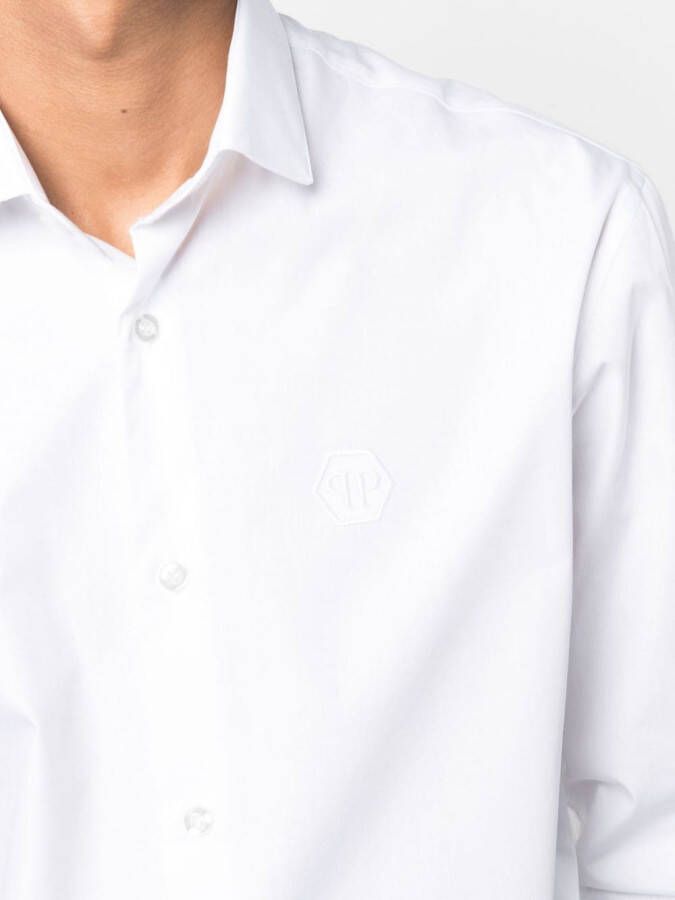 Philipp Plein Overhemd met borduurwerk Wit