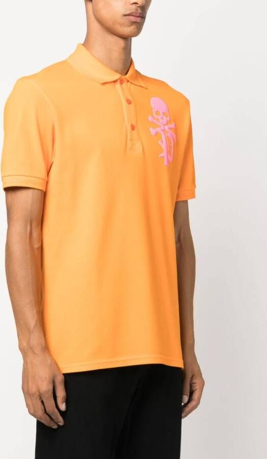 Philipp Plein Overhemd met doodskopprint Oranje