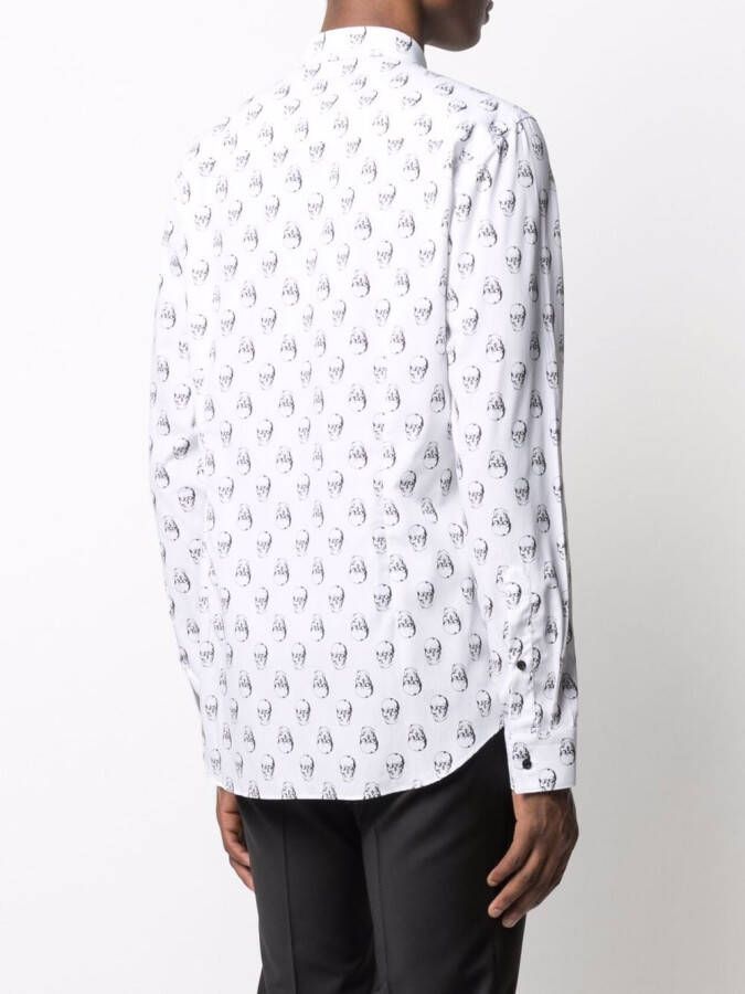 Philipp Plein Overhemd met dooskopprint Wit