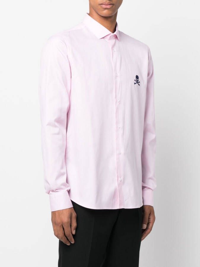 Philipp Plein Overhemd met geborduurd logo Roze