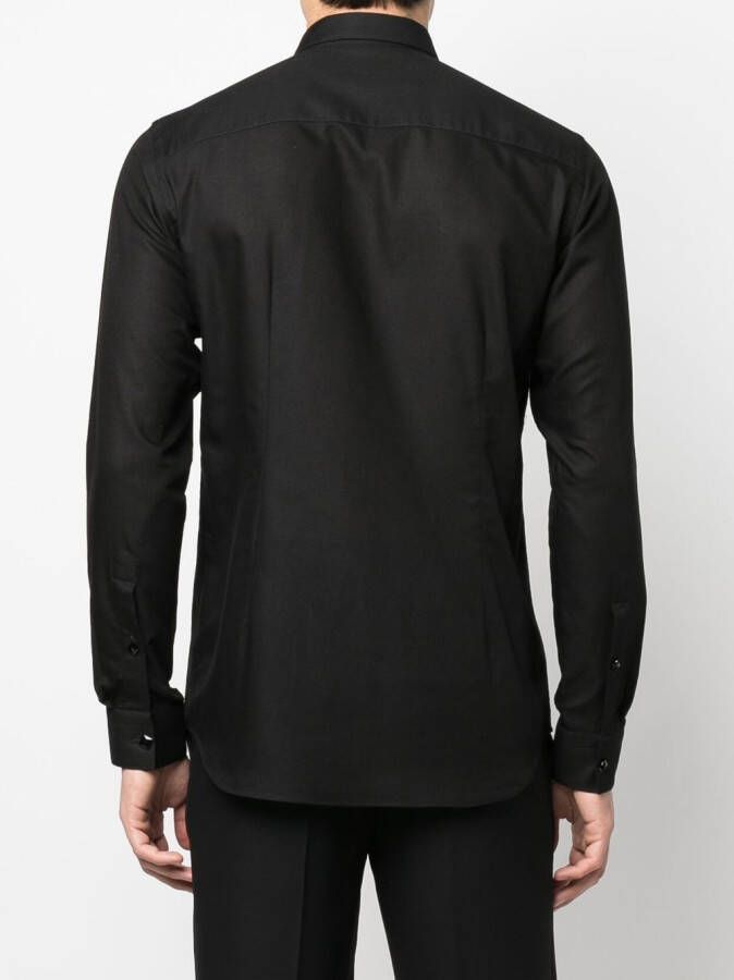 Philipp Plein Overhemd met geplooid detail Zwart