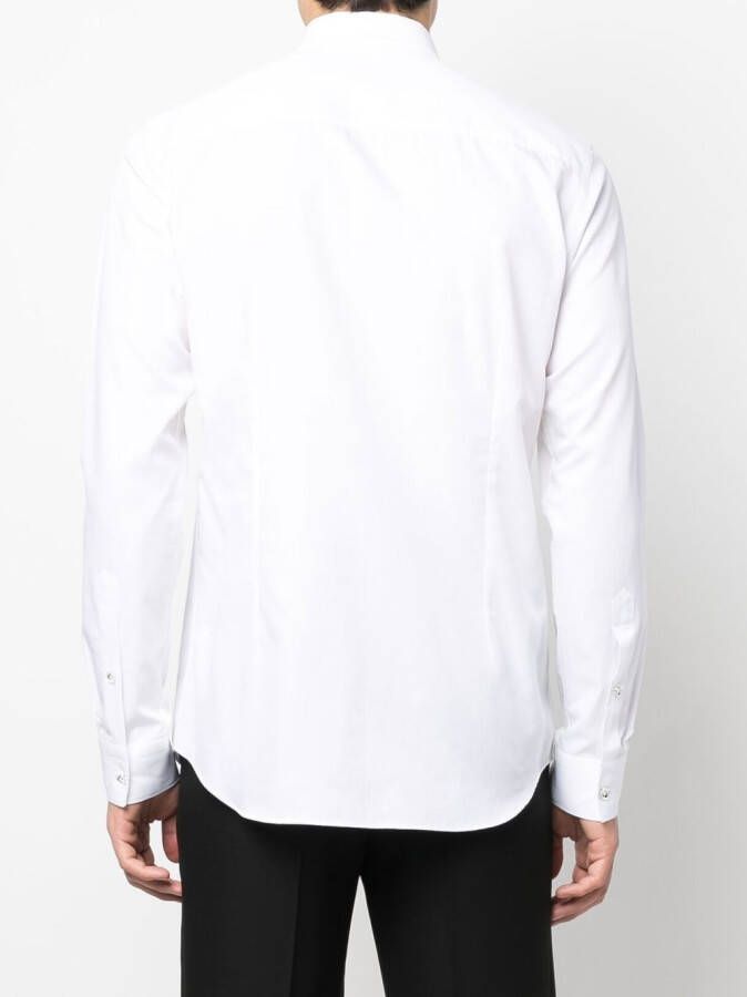 Philipp Plein Overhemd met geplooid vlak Wit