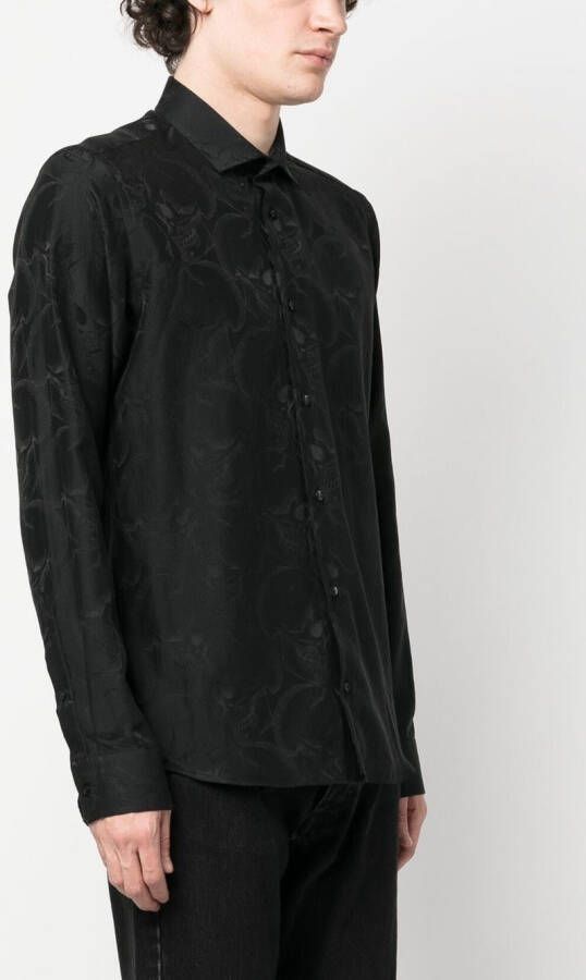 Philipp Plein Overhemd met jacquard Zwart