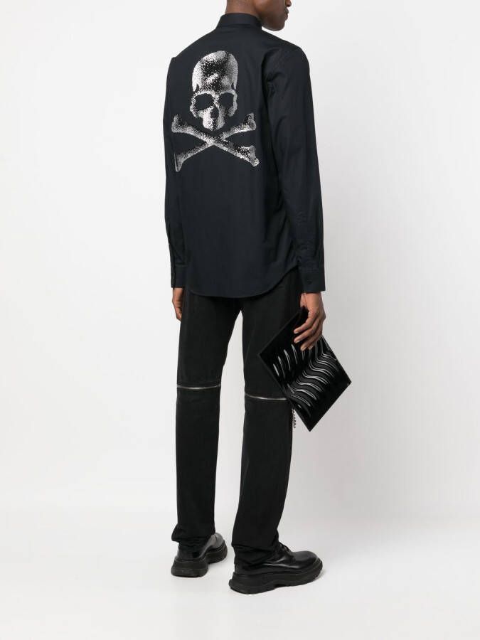 Philipp Plein Overhemd met logoplakkaat Zwart