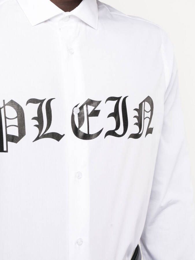 Philipp Plein Overhemd met logoprint Wit