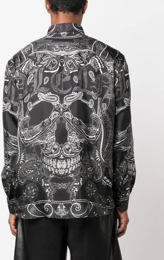 Philipp Plein Overhemd met paisley-print Zwart