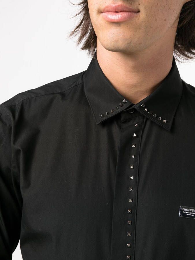 Philipp Plein Overhemd met studs Zwart