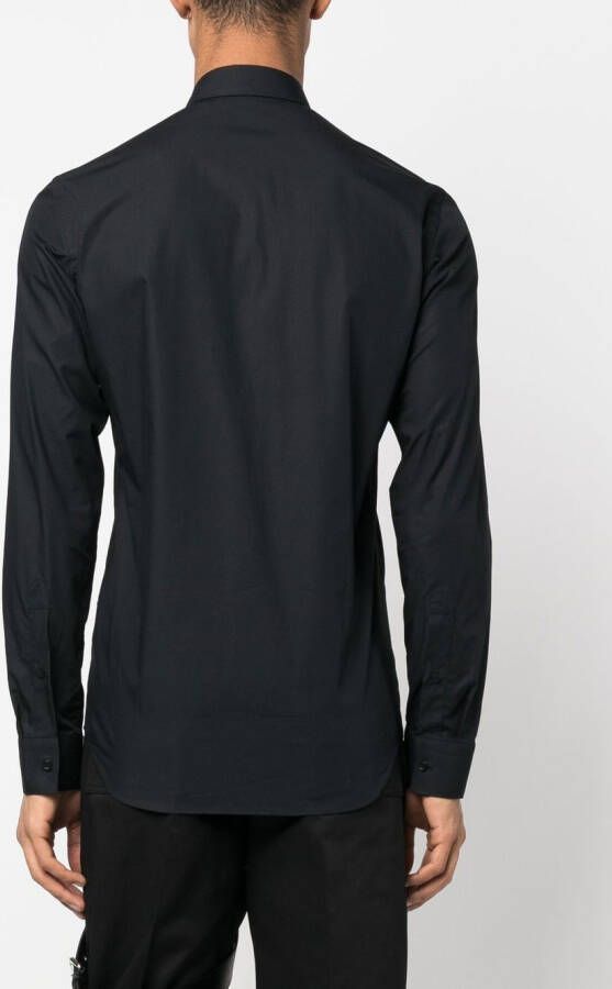 Philipp Plein Overhemd met uitgesneden kraag Zwart