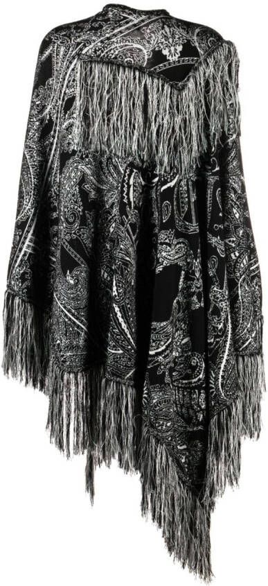 Philipp Plein Cape met jacquard Zwart