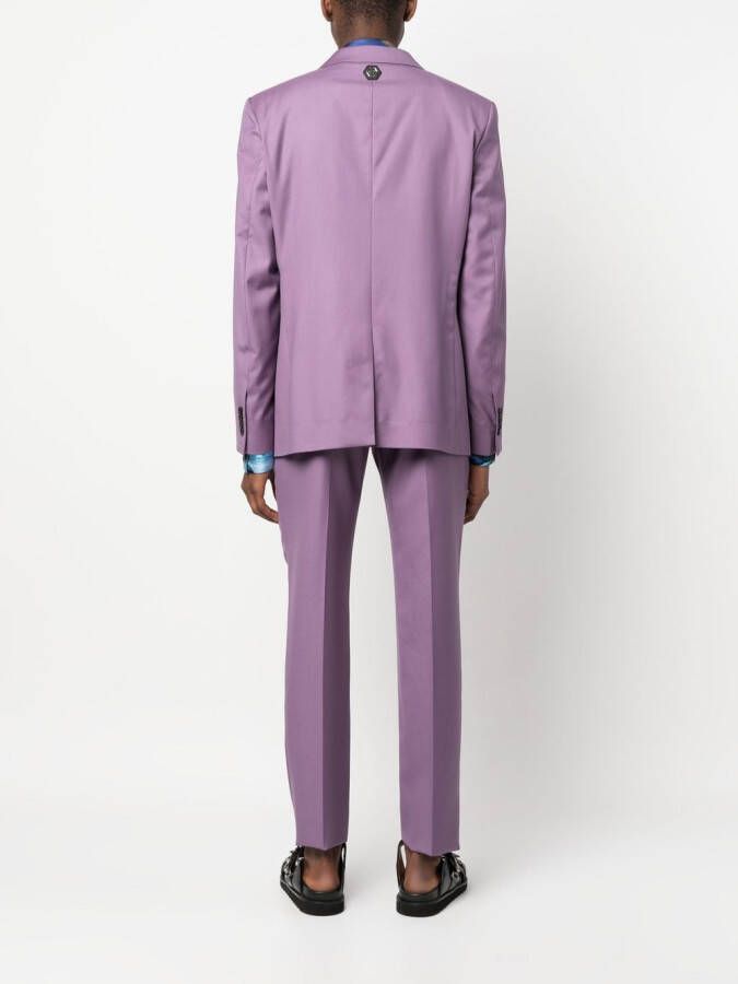 Philipp Plein Pak met enkele rij knopen Paars