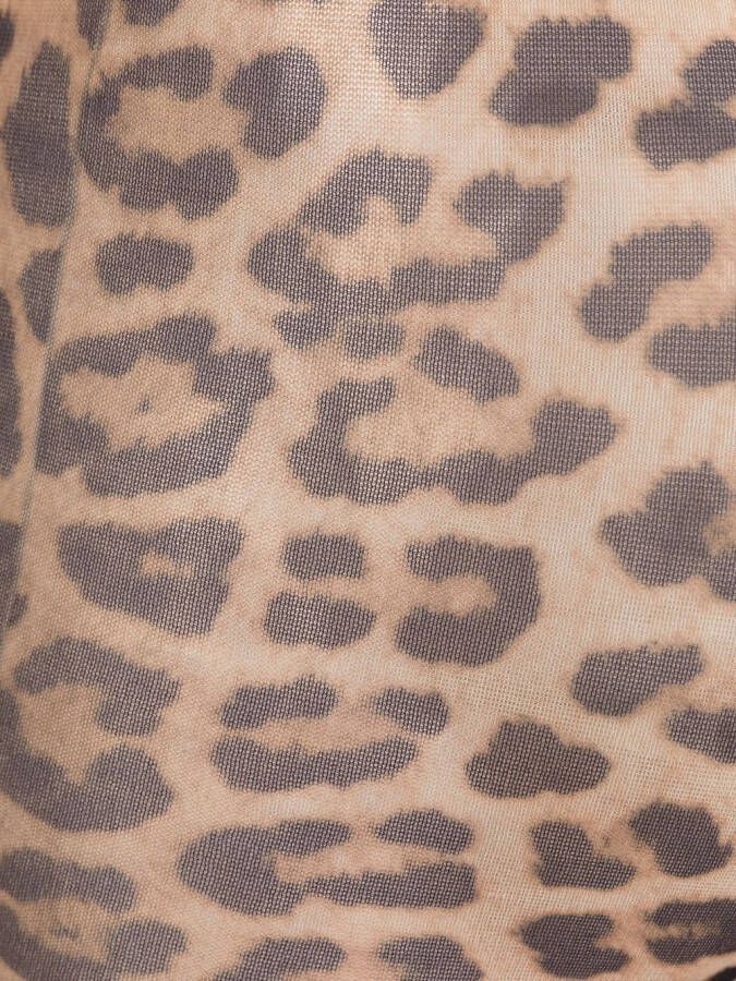Philipp Plein Panty met luipaardprint Bruin