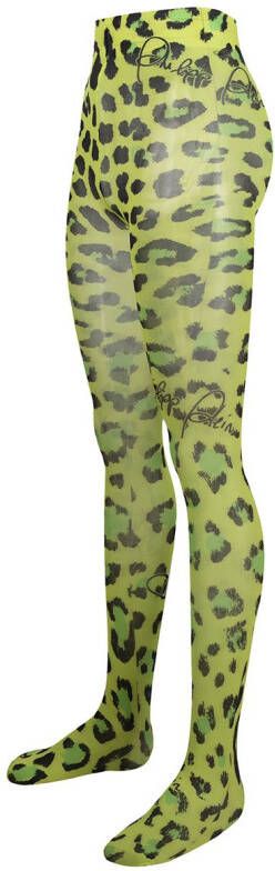 Philipp Plein Panty met luipaardprint Groen