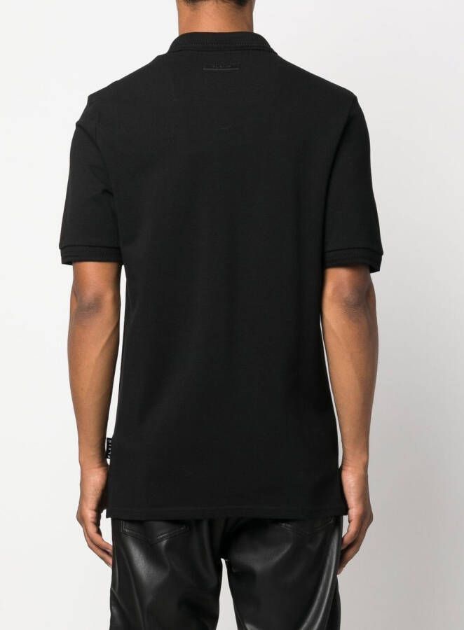 Philipp Plein Poloshirt met doodskopprint Zwart