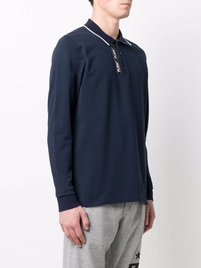 Philipp Plein Poloshirt met geborduurd logo Blauw