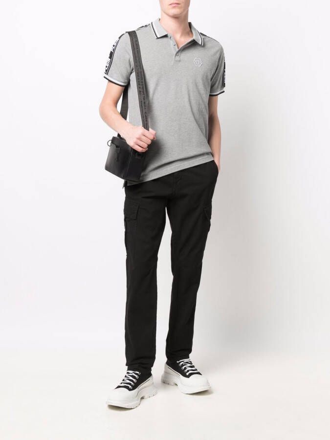 Philipp Plein Poloshirt met geborduurd logo Grijs