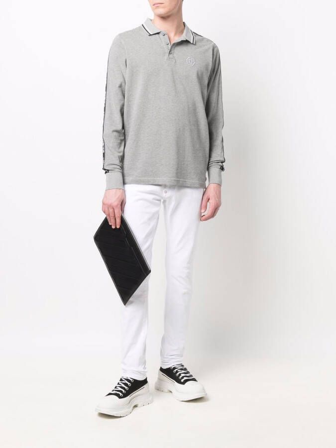 Philipp Plein Poloshirt met geborduurd logo Grijs