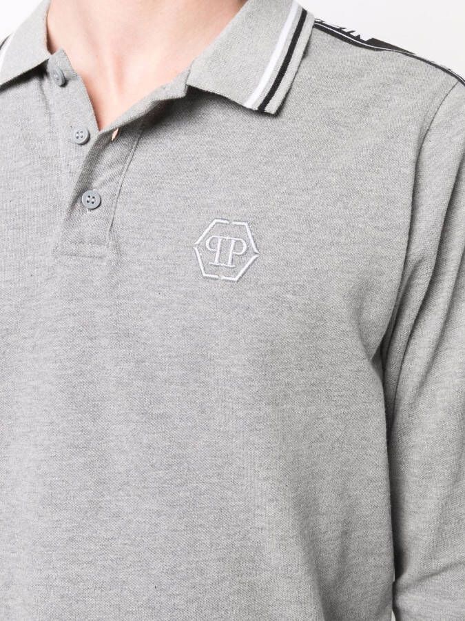 Philipp Plein Poloshirt met geborduurd logo Grijs