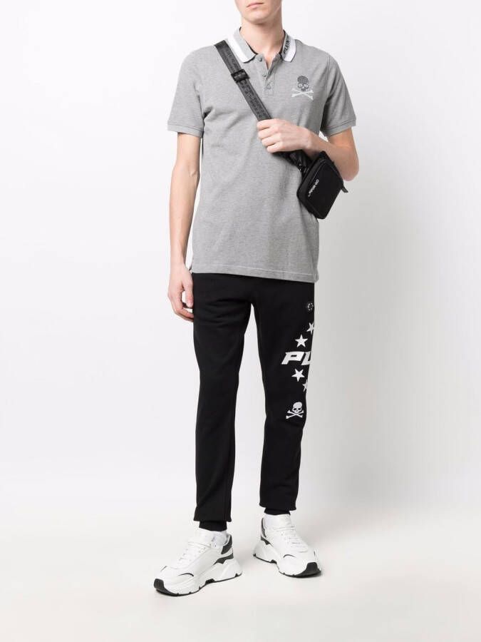 Philipp Plein Poloshirt met geborduurd logo Grijs