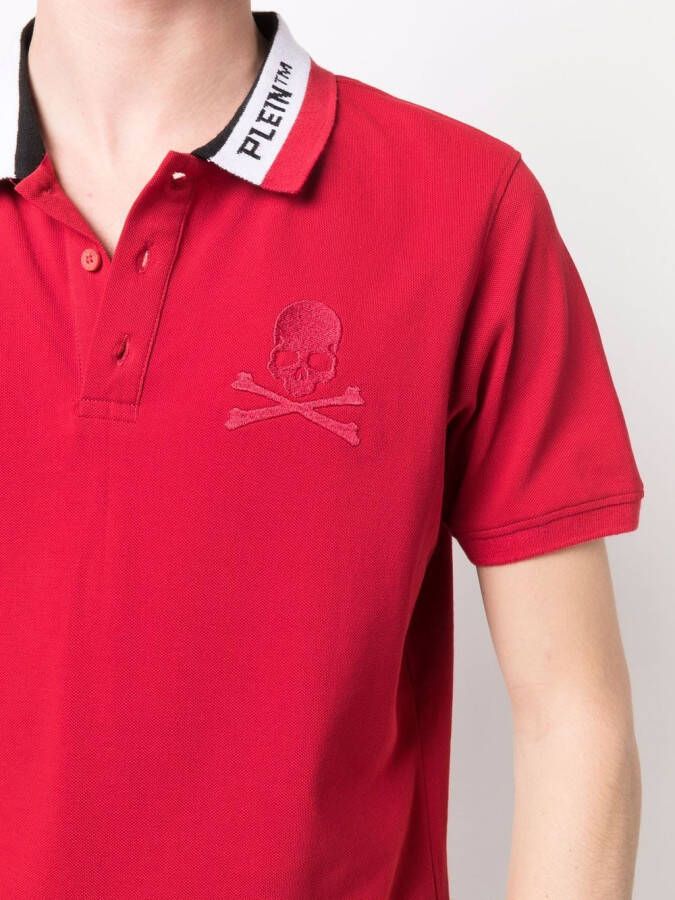 Philipp Plein Poloshirt met geborduurd logo Rood