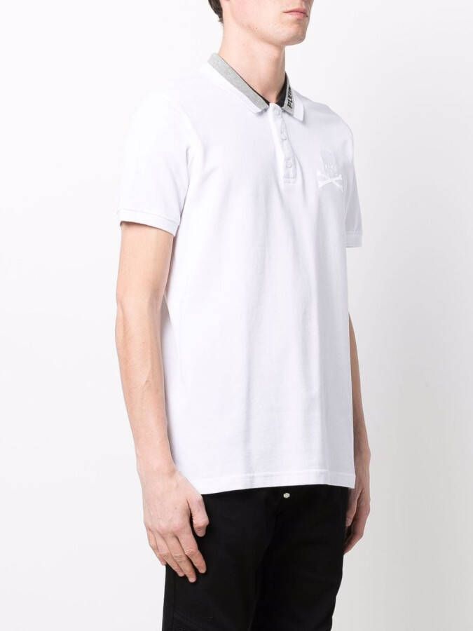 Philipp Plein Poloshirt met geborduurd logo Wit