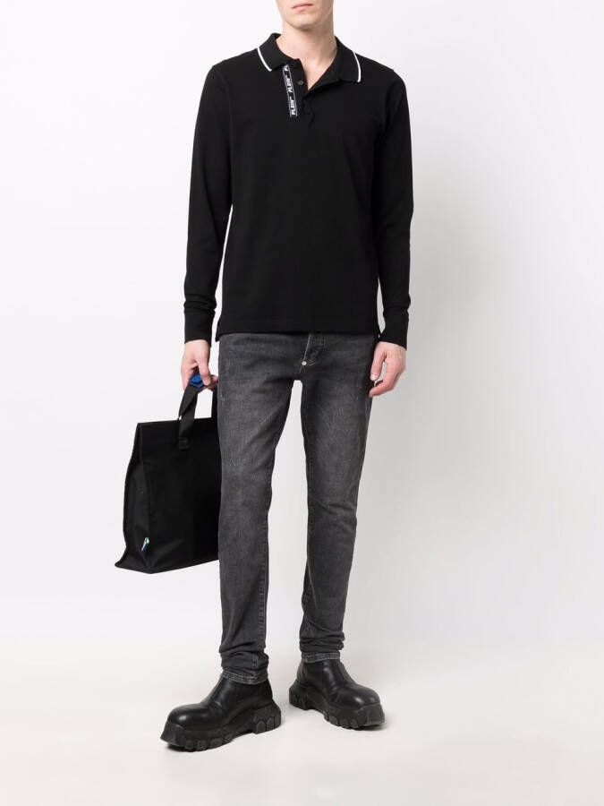 Philipp Plein Poloshirt met geborduurd logo Zwart