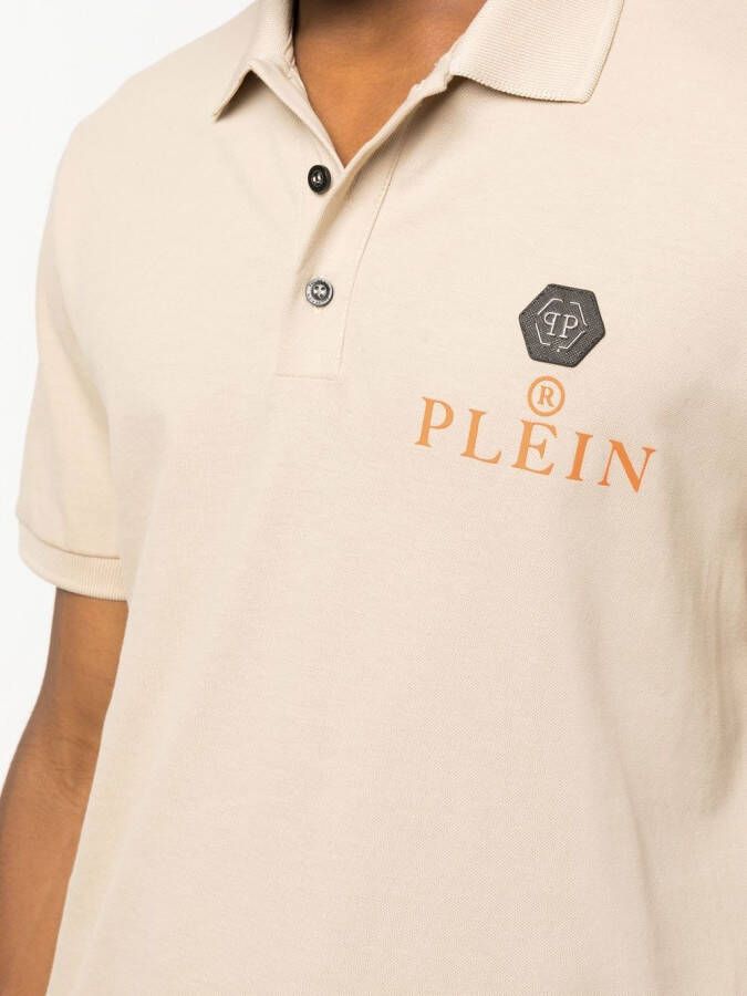 Philipp Plein Poloshirt met korte mouwen Beige