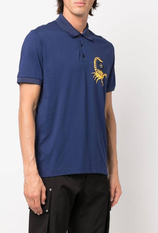 Philipp Plein Poloshirt met korte mouwen Blauw