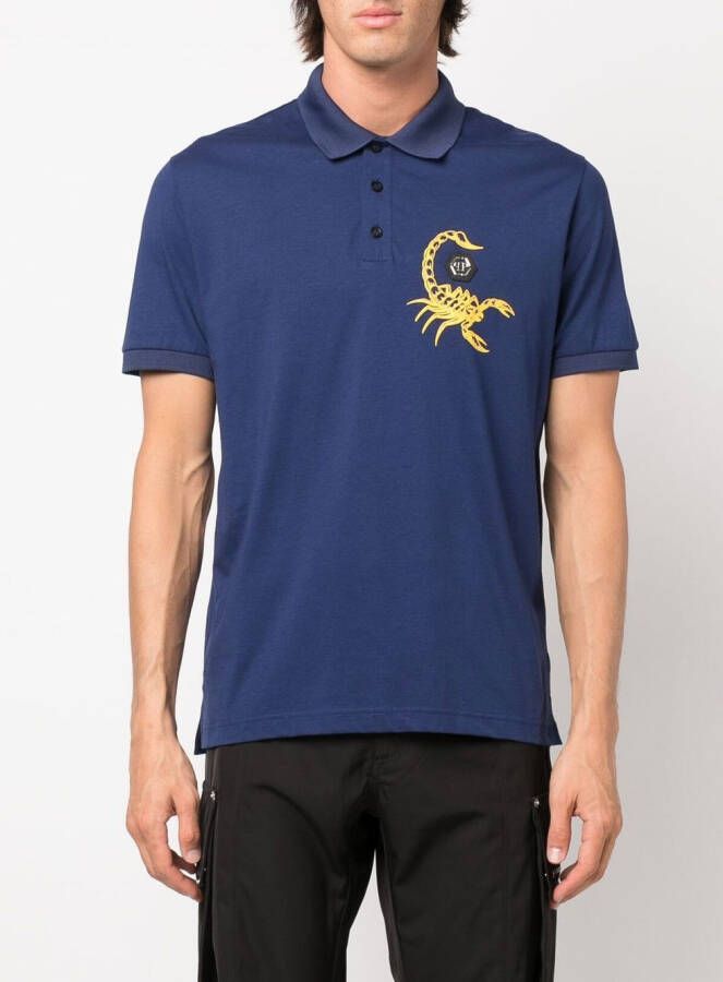 Philipp Plein Poloshirt met korte mouwen Blauw