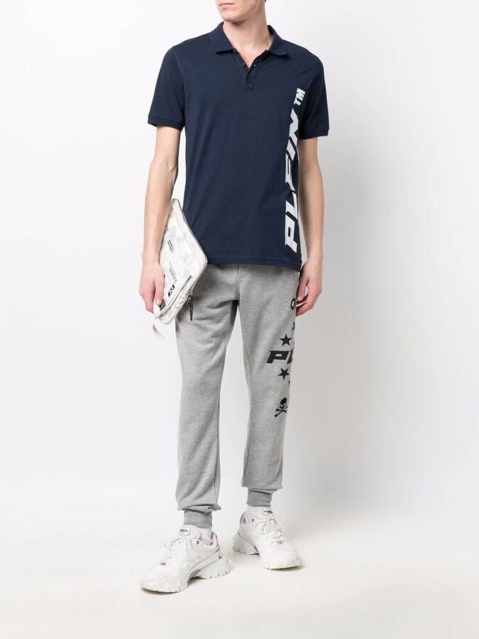 Philipp Plein Poloshirt met logo Blauw
