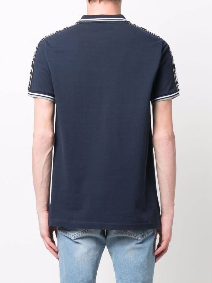 Philipp Plein Poloshirt met logoband Blauw