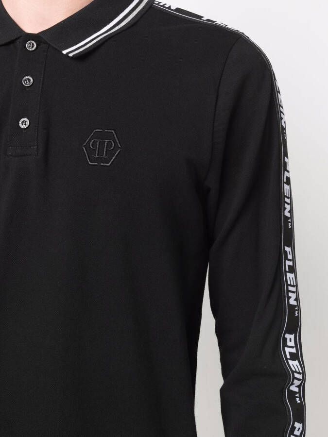 Philipp Plein Poloshirt met logoband Zwart