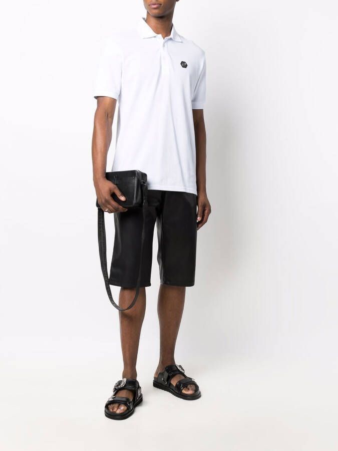 Philipp Plein Poloshirt met logopatch Wit