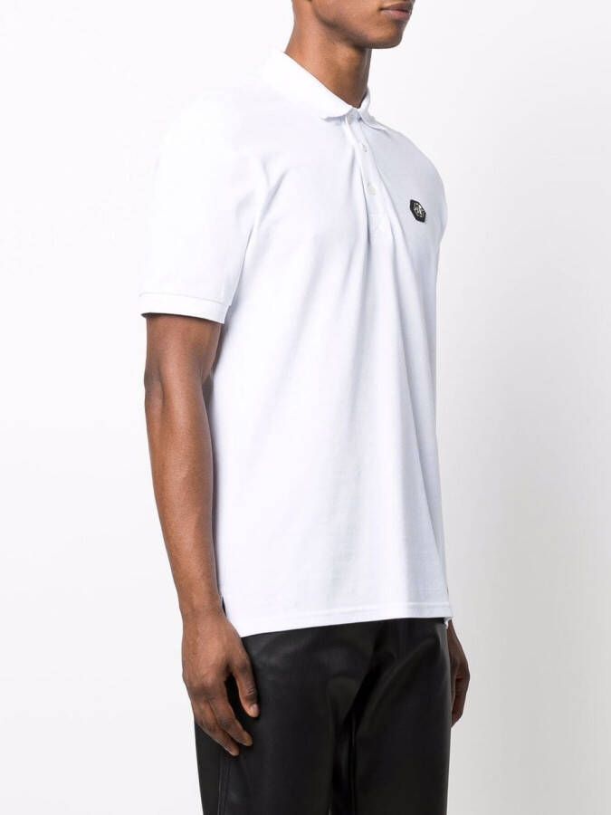 Philipp Plein Poloshirt met logopatch Wit