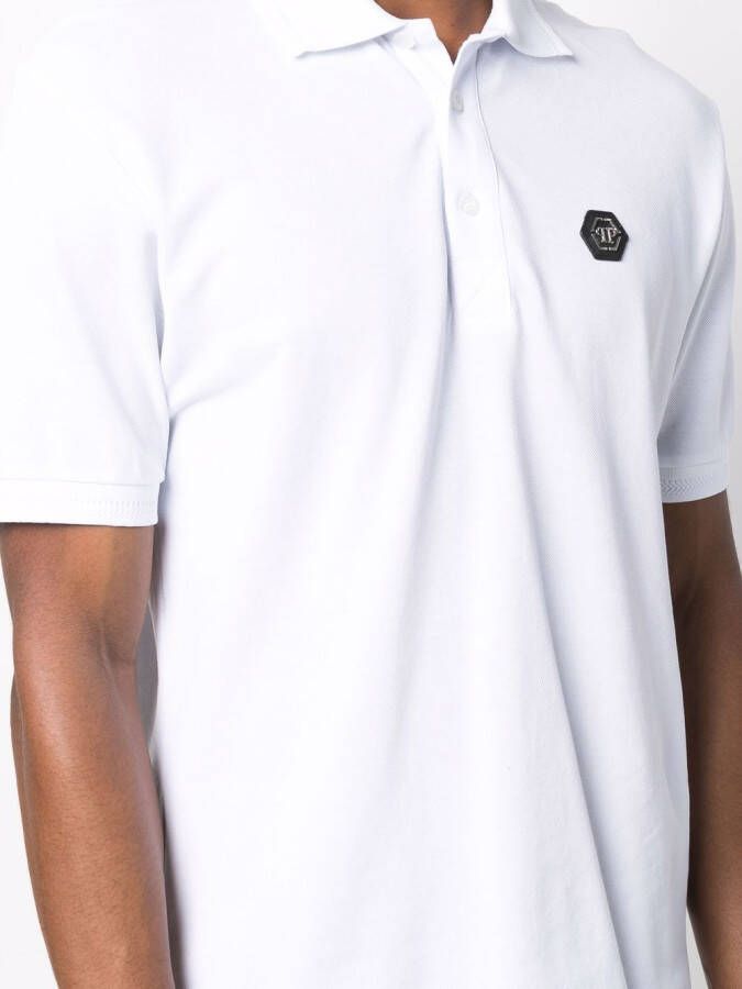 Philipp Plein Poloshirt met logopatch Wit