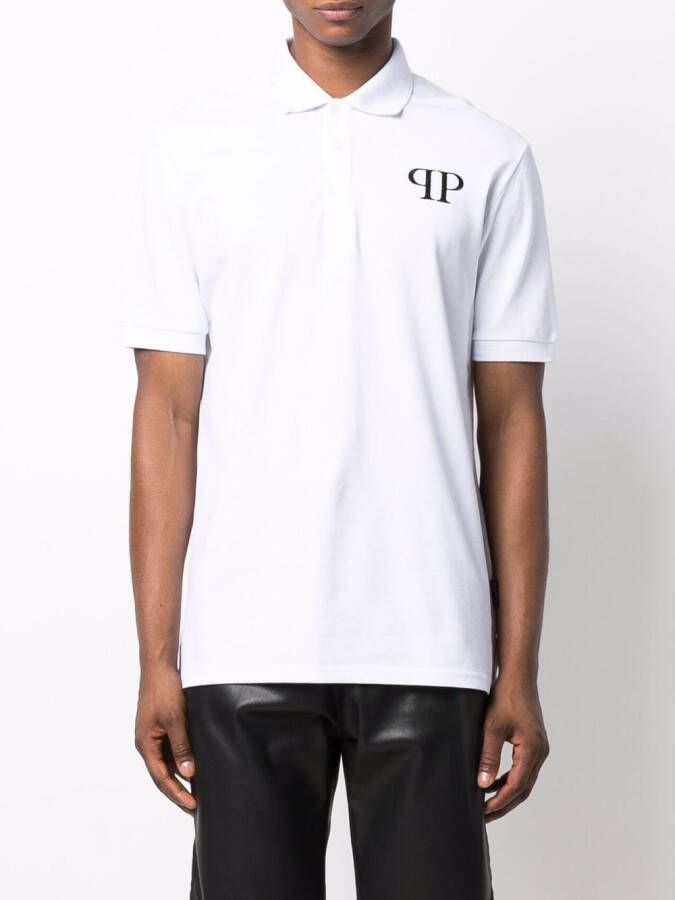 Philipp Plein Poloshirt met logopatch Wit