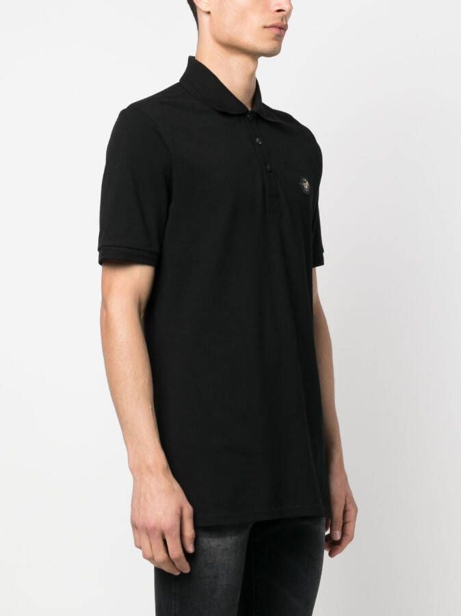 Philipp Plein Poloshirt met logopatch Zwart