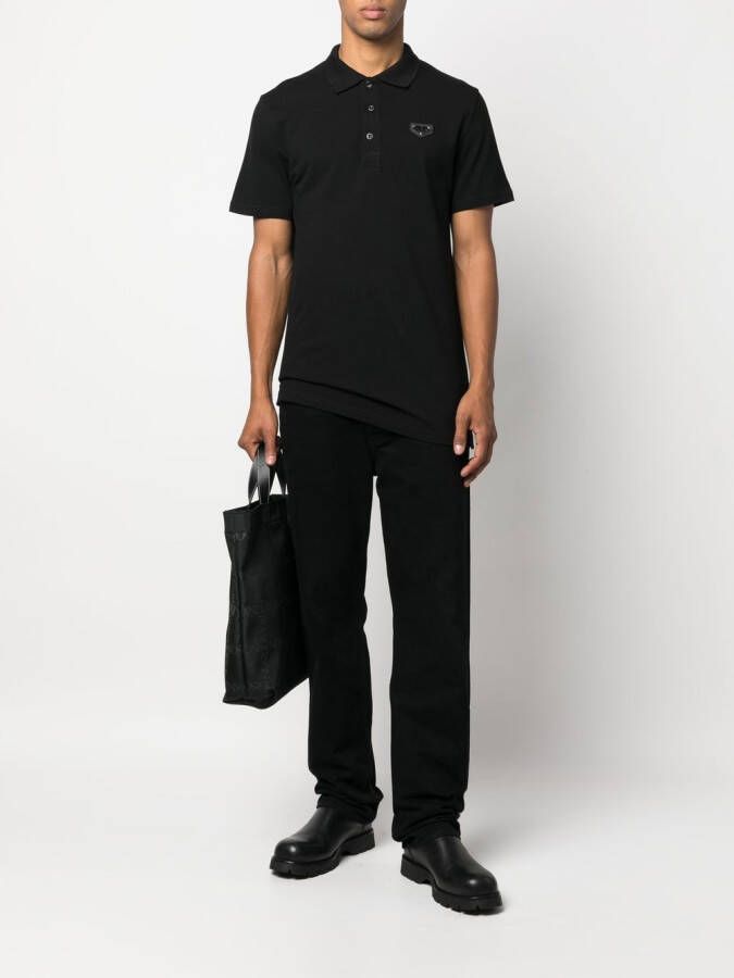 Philipp Plein Poloshirt met logoplakkaat Zwart