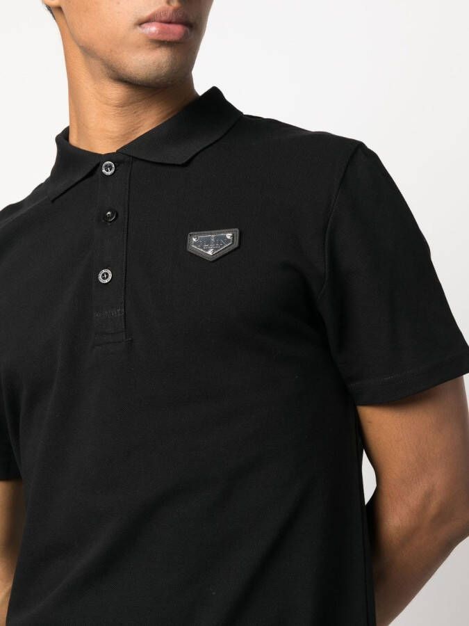 Philipp Plein Poloshirt met logoplakkaat Zwart