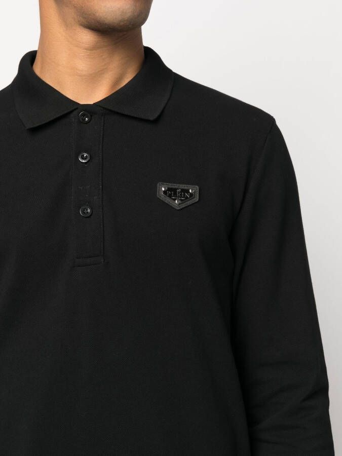 Philipp Plein Poloshirt met logoplakkaat Zwart