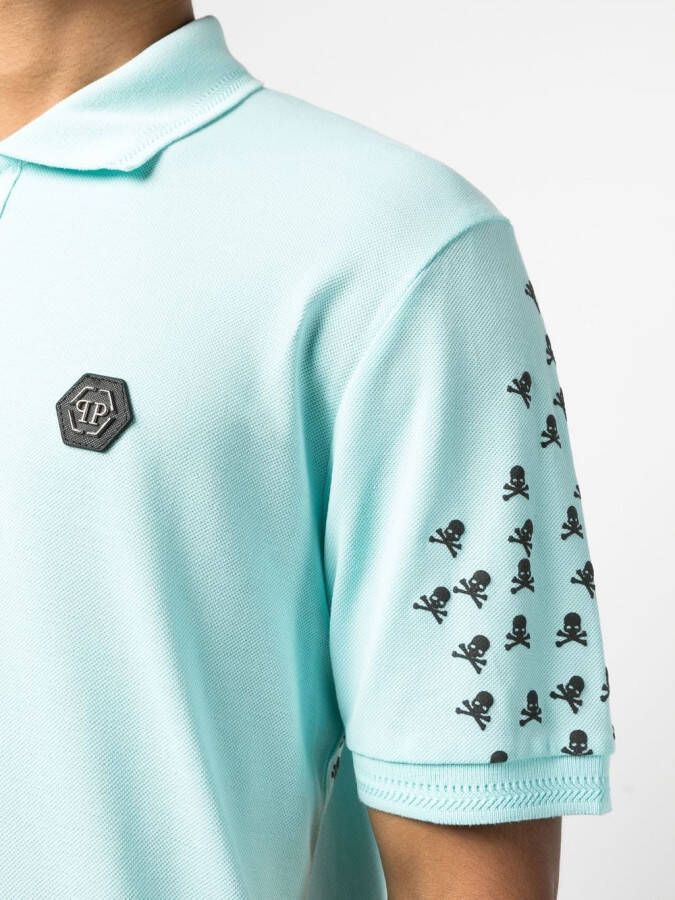 Philipp Plein Poloshirt met logoprint Blauw