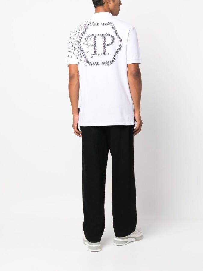 Philipp Plein Poloshirt met logoprint Wit