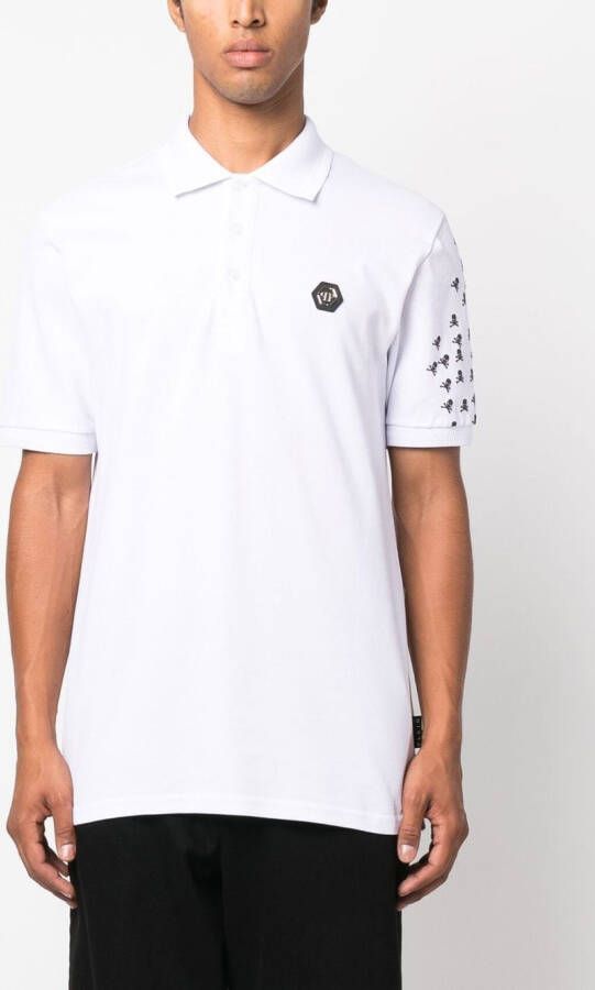 Philipp Plein Poloshirt met logoprint Wit