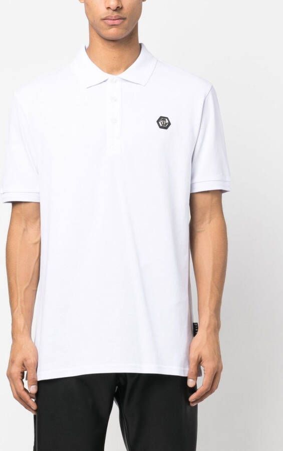 Philipp Plein Poloshirt met logoprint Wit