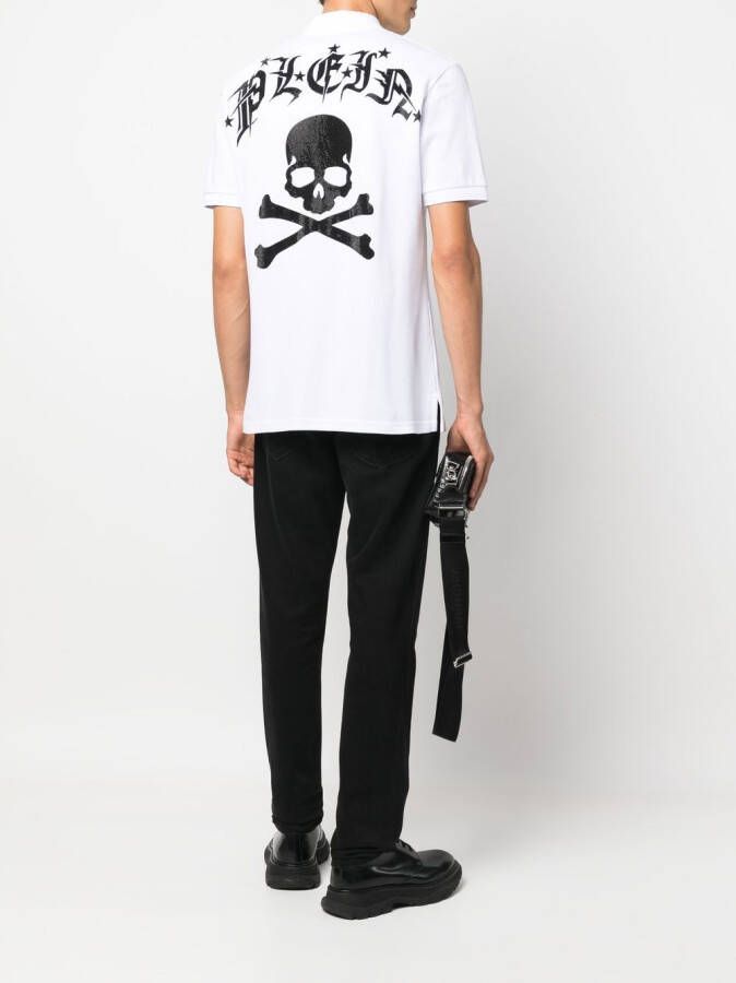 Philipp Plein Poloshirt met logoprint Wit