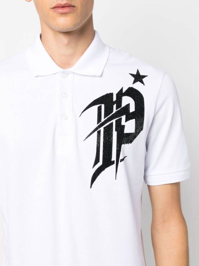 Philipp Plein Poloshirt met logoprint Wit