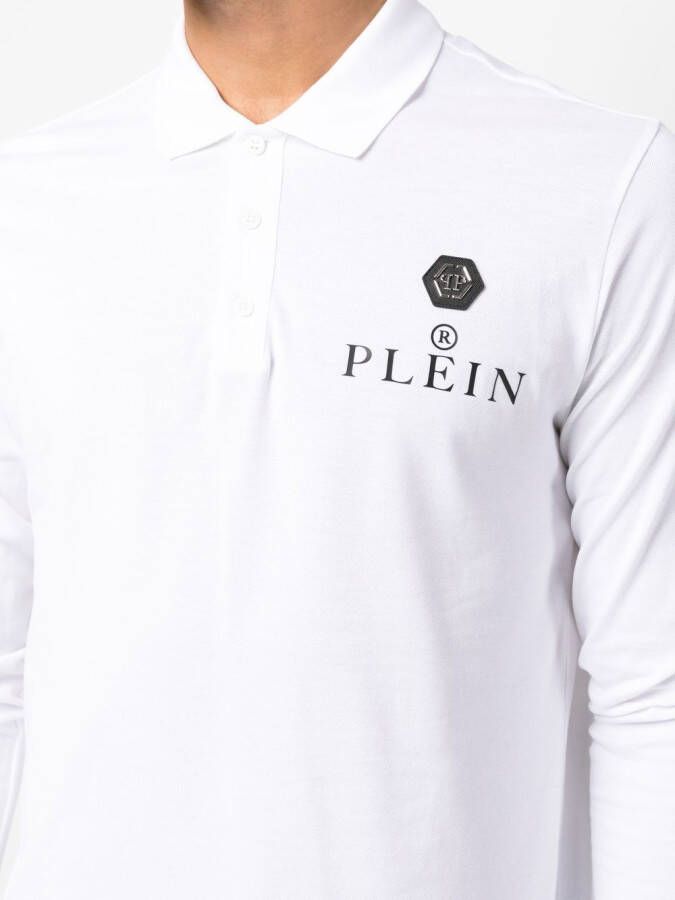 Philipp Plein Poloshirt met logoprint Wit