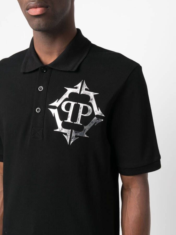 Philipp Plein Poloshirt met logoprint Zwart
