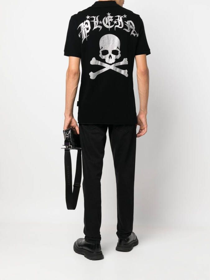 Philipp Plein Poloshirt met logoprint Zwart