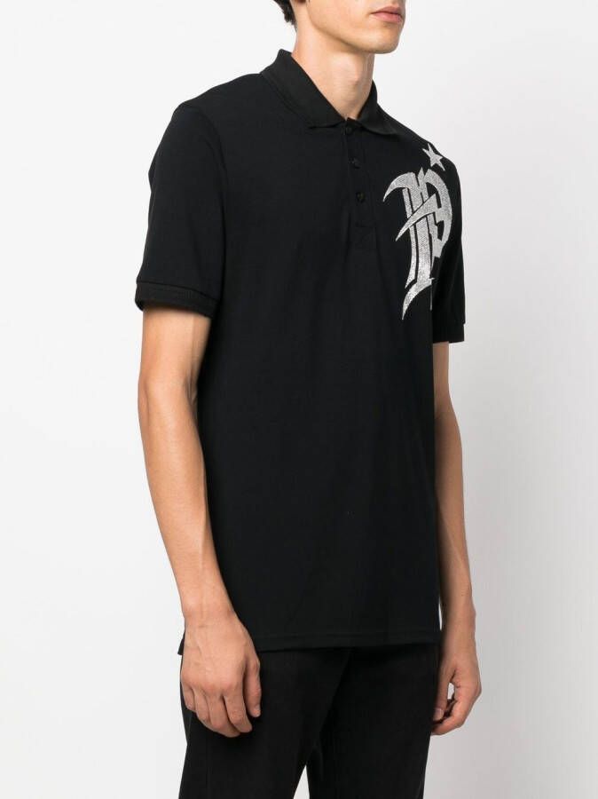 Philipp Plein Poloshirt met logoprint Zwart