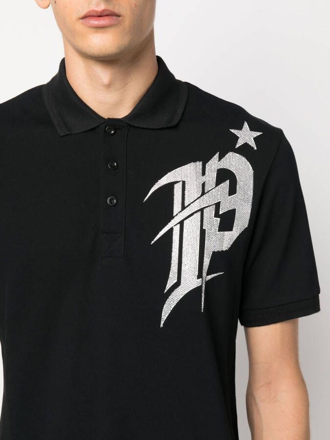 Philipp Plein Poloshirt met logoprint Zwart